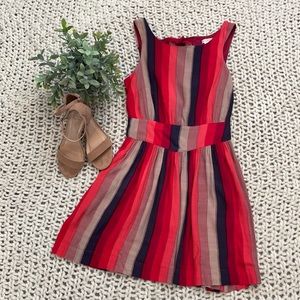 Cooperative blue, red and cream sun dress, size 0